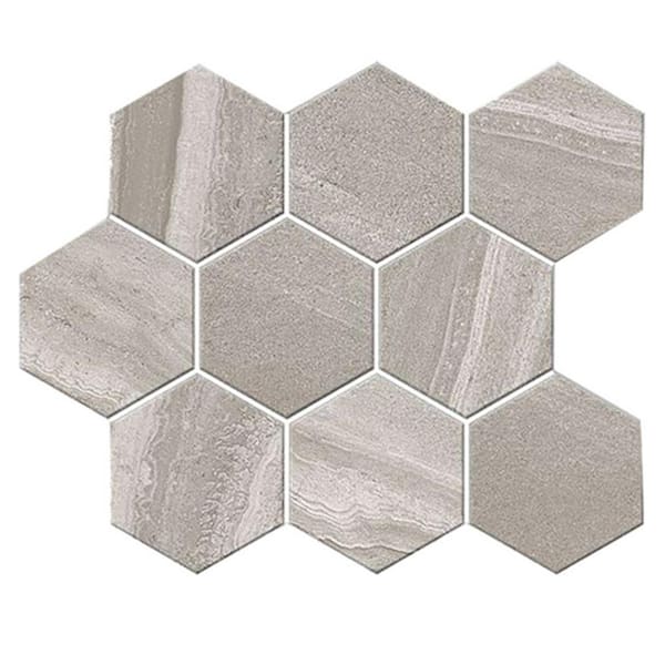 Florida Tile Home Collection Aspen Granite 12 in. x 12 in. Hexagon Matte Porcelain Floor and Wall Mosaic Tile (5 sq. ft. / case)