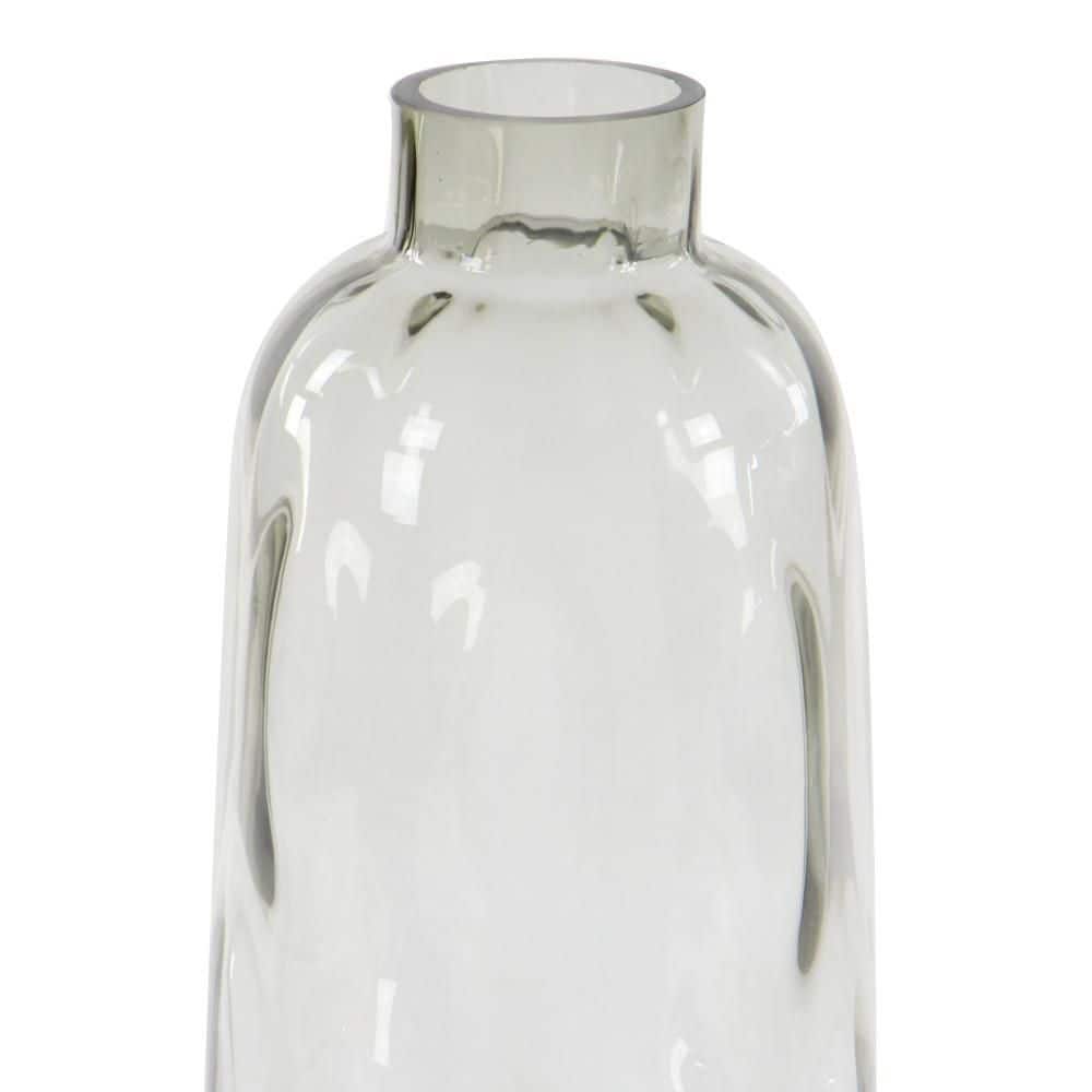 Coastal Grey Tinted Glass Cylinder Vase for Relaxed Interiors