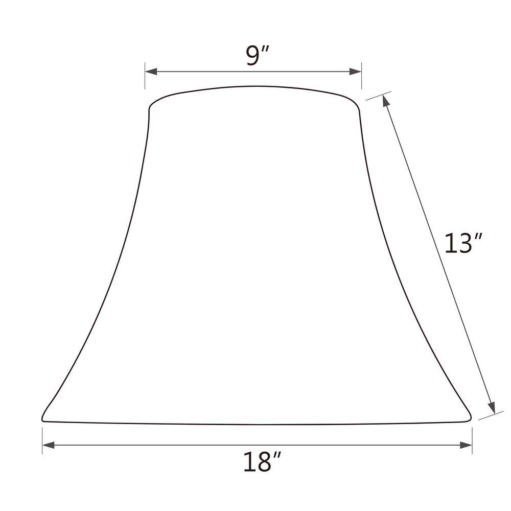 Gold Jacquard Textured Fabric Bell Lamp Shade 18''