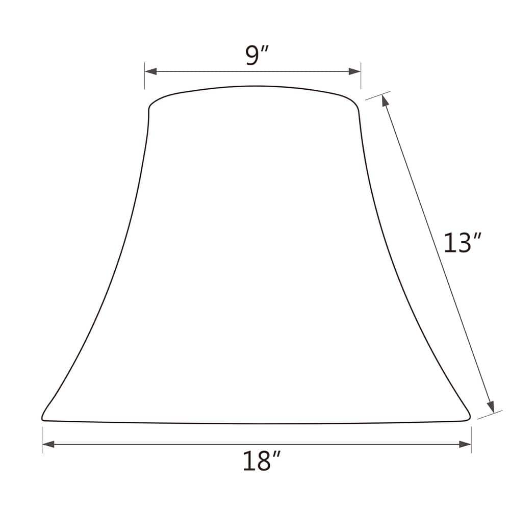 18'' Linen White Bell Lamp Shade with Spider Fitter