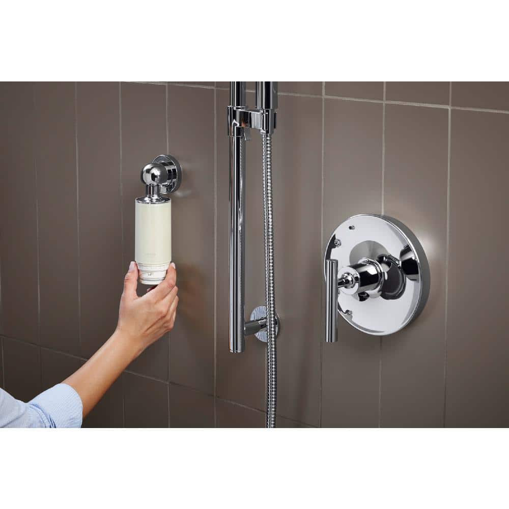 Polished Chrome and Acrylic Shower Filter System