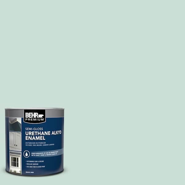 1 qt. #M430-2 Ice Rink Semi-Gloss Enamel Urethane Alkyd Interior/Exterior Paint