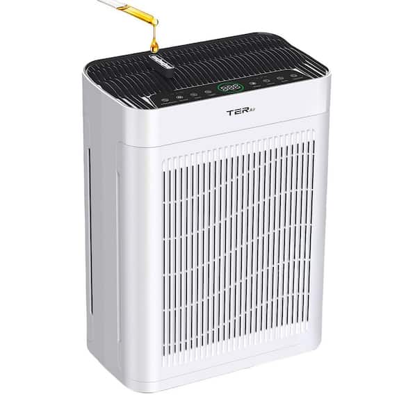 3000 sq. ft. White HEPA Personal Room Air Purifier with Smart Controls and Whisper-Quiet, Air Quality Monitoring