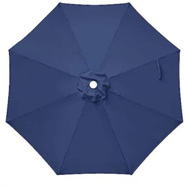 ITOPFOX Navy Blue Large Octagon Patio Umbrella Replacement Canopy Top Cover