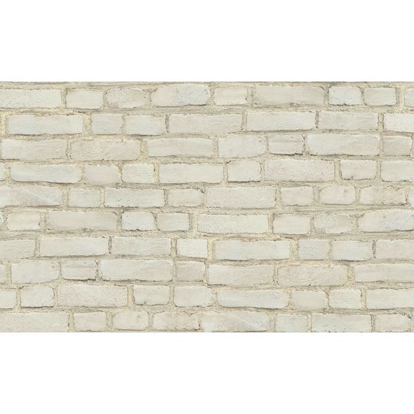 Unbranded Bricks and More Collection Beige Coastal Brick Effect Matte Finish Vinyl on Non-Woven Non-Pasted Wallpaper Sample