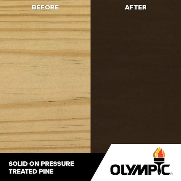 Olympic 1 gal. SC-1058 Oxford Brown Exterior Solid Wood Protector 