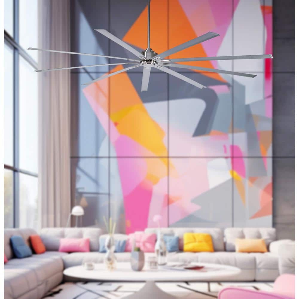 MINKA-AIRE Xtreme 96 in. Indoor Brushed Nickel Ceiling Fan with