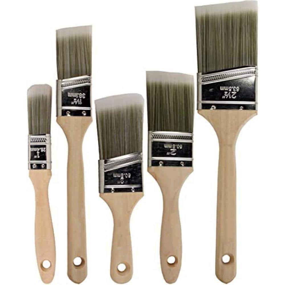 2 inch paint brush, flat paint brush professional paint tool with plastic  handle. 10pcs pack