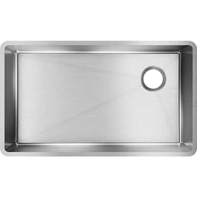 Crosstown 31.5 in. Undermount Single Bowl 18 Gauge Stainless Steel Sink Only