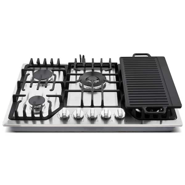 Amzgachfktch 30 in. 5-Burners 304-Stainless Steel Recessed Gas