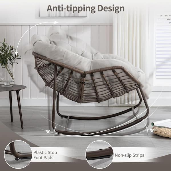 Modern wicker best sale rocking chair