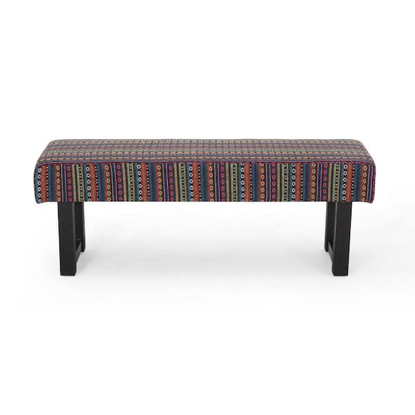 Noble House Ashford Multicolor Bench with Upholstered (18 in. x 48.25 in. x 16 in.)