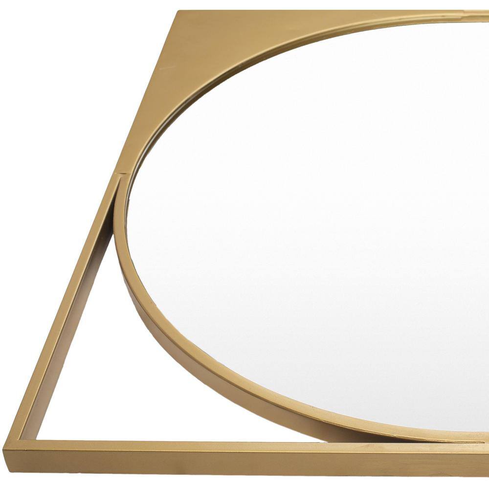Bauhaus Full Length Rectangular Wood & Gold Mirror 26" x 36"