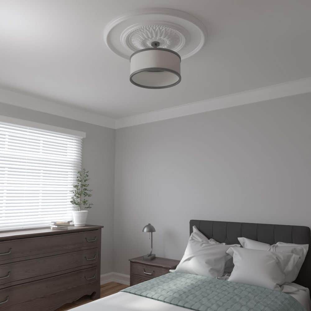 Large Primed White Floral Urethane Ceiling Medallion