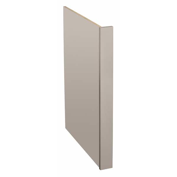 Hampton Bay Westfield Dusk Gray Kitchen Cabinet End Panel With Attached Fill Strip (3 in. W x 23.75 in. D x 35 in. H)