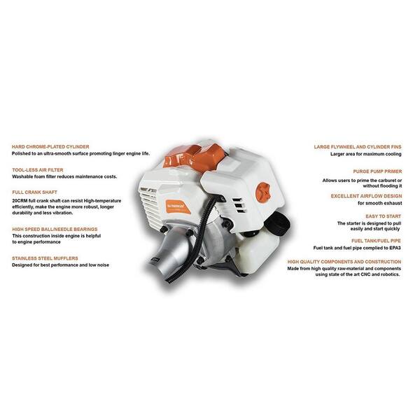 Unbranded - 52 cc Gas 2 -Stroke 2-in-1 Grass String Trimmer and Brush Cutter