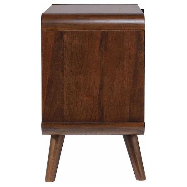 Coaster Robyn 2-Drawer Nightstand Dark Walnut 205132 - The Home Depot