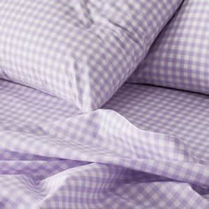 Gingham Petal Organic Cotton Percale Comforter