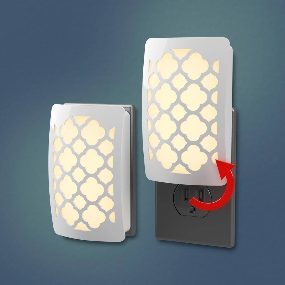 White Tangier Pattern Plug-In Night Light Cover