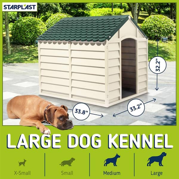 Vrijlating Teleurstelling Centraliseren Starplast Dog Kennel Beige and Green-Large 05701 - The Home Depot
