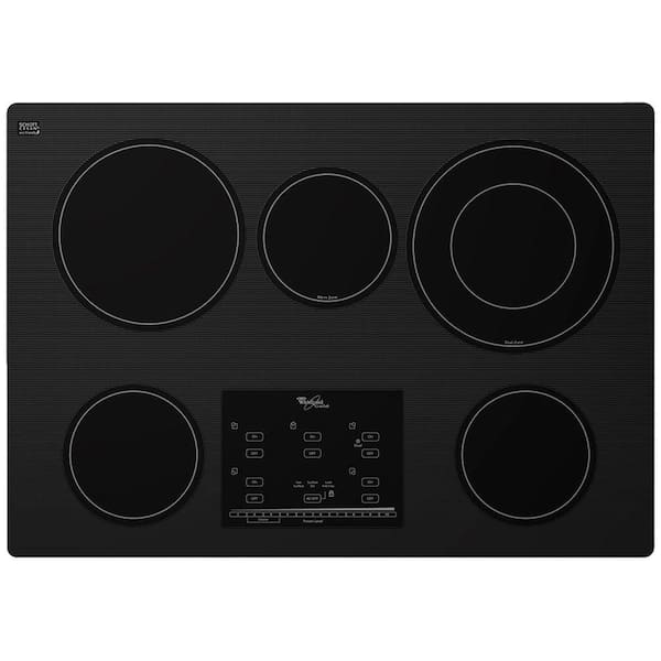 Whirlpool Gold Series 30 in. Radiant Electric Cooktop in Black with 5 Elements Including AccuSimmer Plus Element