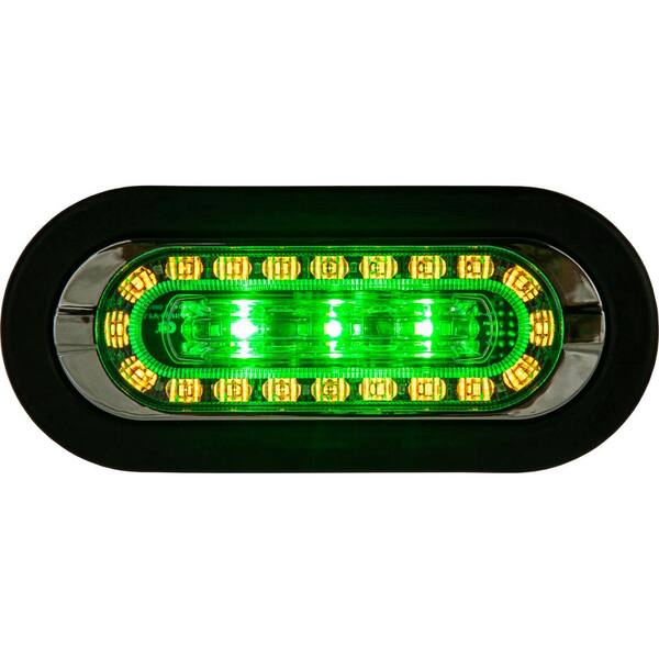Buyers Products Combination 6 inch LED Amber Marker Light with Amber Green Strobe Light Model 5626926