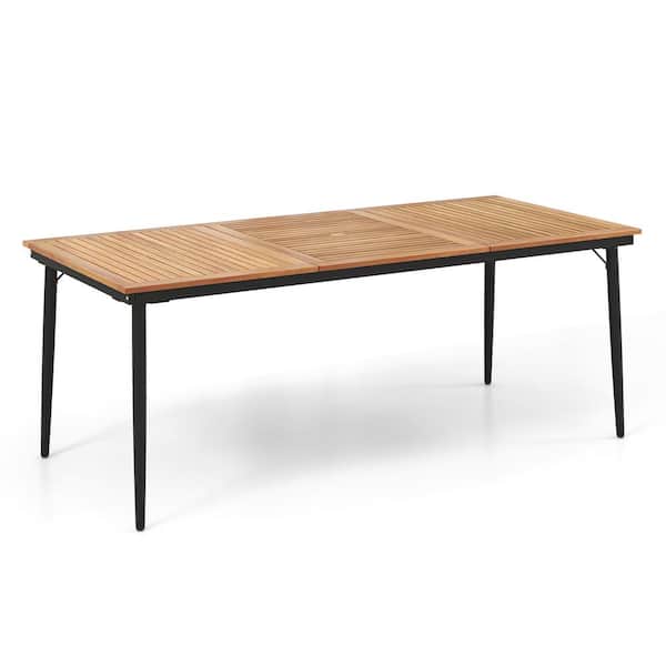 Pellebant 70.86 in. Brown Rectangular Aluminum Outdoor Patio Pellebant 70.86 in. Brown Rectangular Aluminum Outdoor Patio