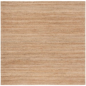 Cape Cod Natural 6 ft. x 6 ft. Square Striped Solid Area Rug