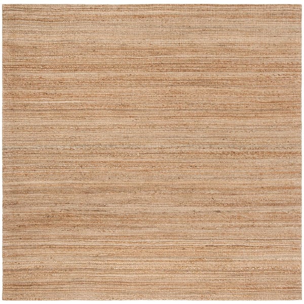 SAFAVIEH Cape Cod Natural 6 ft. x 6 ft. Square Striped Solid Area Rug
