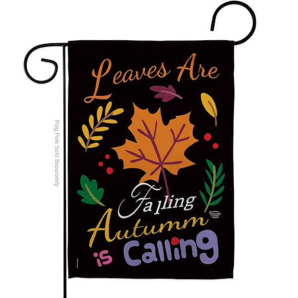 Ornament Collection 13 in. x 18.5 in. Leaves Are Falling Garden Flag Double-Sided Fall Decorative Vertical Flags