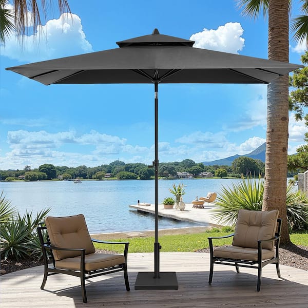 5 ft patio umbrellas Giantex Square Umbrella, Outdoor Table Umbrella w/ 4 Sturdy Ribs, Solid Steel Pole, Quick-Release Push Button, Weatherproof Canopy, Ideal for Poolside, Market, Backyard : Patio, Lawn & Garden so you can start relaxing in no time Pellebant 9 ft. x 5