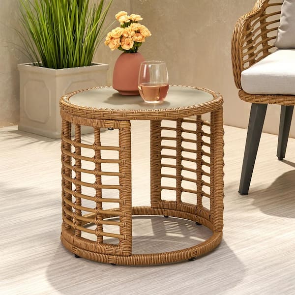 サイドテーブル・ナイトテーブル・ローテーブル Rattan glass top side table 楽天市場】【7/30は3％OFF＆ポイント4倍!!】 サイドテーブル