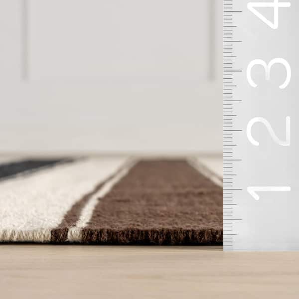Quest Striped Cotton Multicolor 10 ft. x 14 ft. Indoor/Outdoor Patio Rug