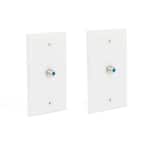 1 Gang Coaxial Wall Plate, White (2-Pack)