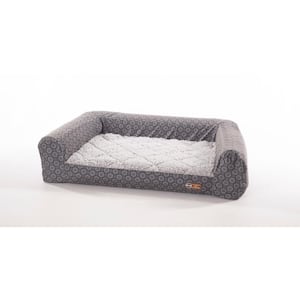 Euchirus Washable Extra Large Grey Dog Bed with Bolster