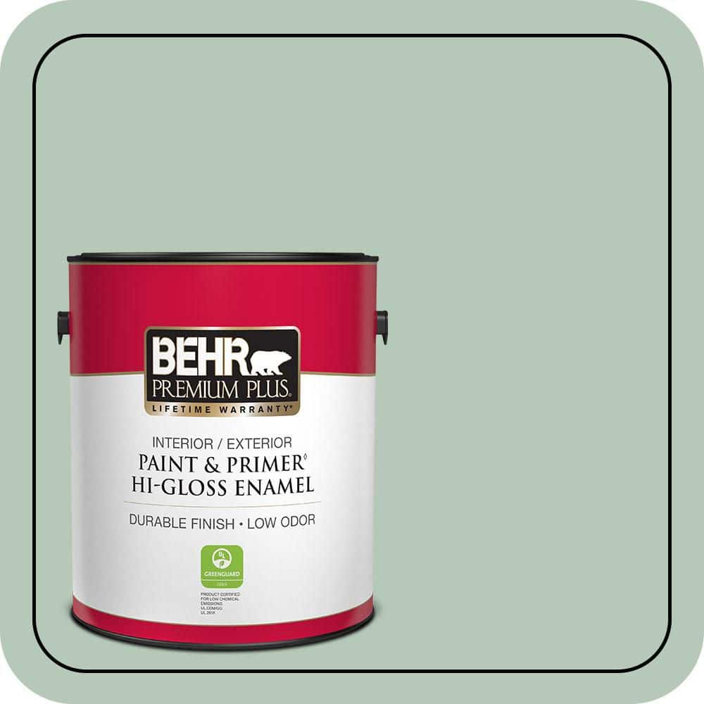 1 gal. #S410-3 Ponds Edge Hi-Gloss Enamel Interior/Exterior Paint & Primer price history on PriceWatchPro
