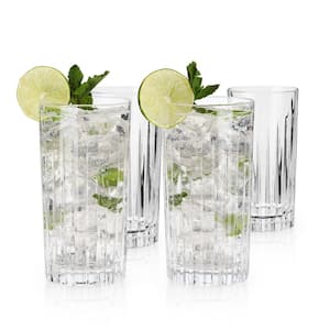 14oz. Crystal Highball Glasses - Cocktail Glass for Wedding or Anniversary and Special Occasions Gift Ideas Set of 4