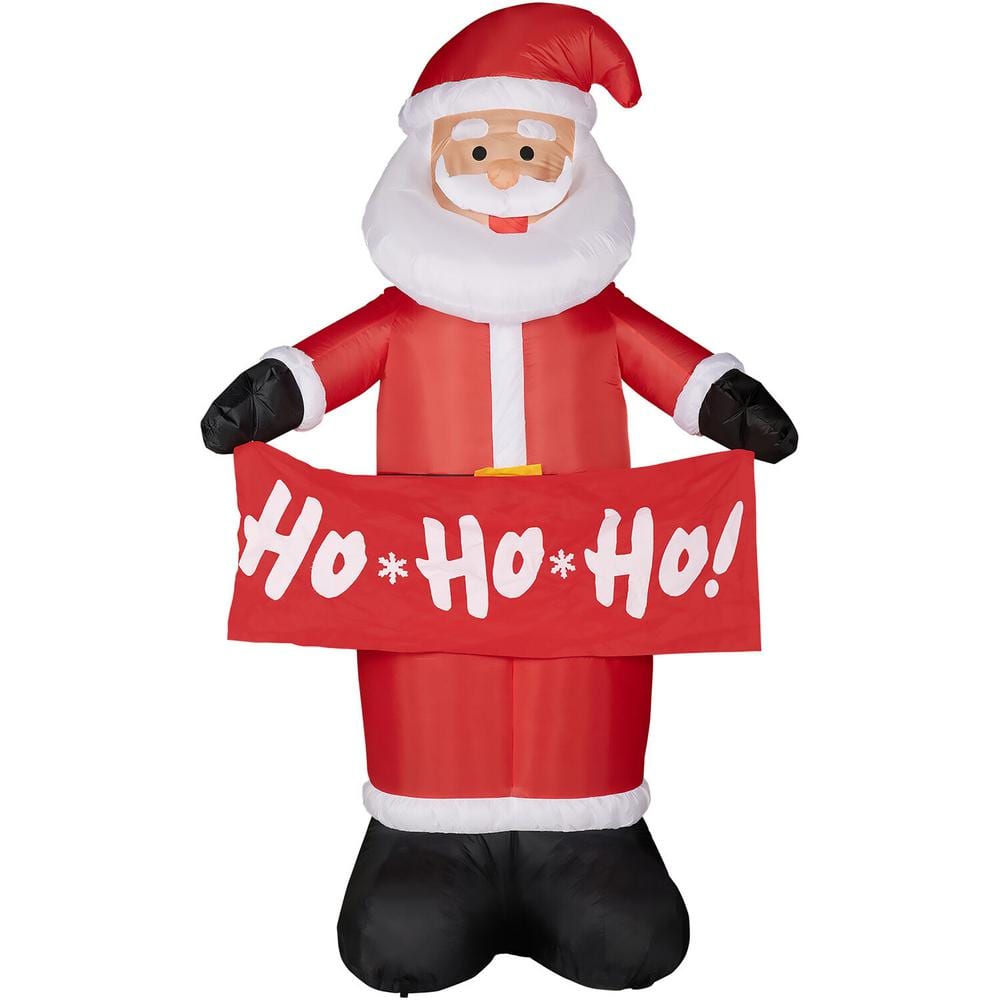 10 ft. Santa Holding a HO HO HO Banner Christmas Inflatable