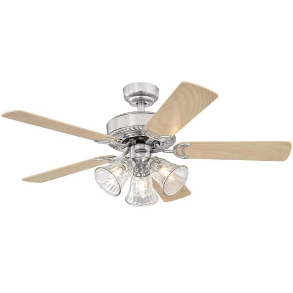 Westinghouse Newtown 42 in. LED Brushed Nickel Ceiling Fan with Light Kit