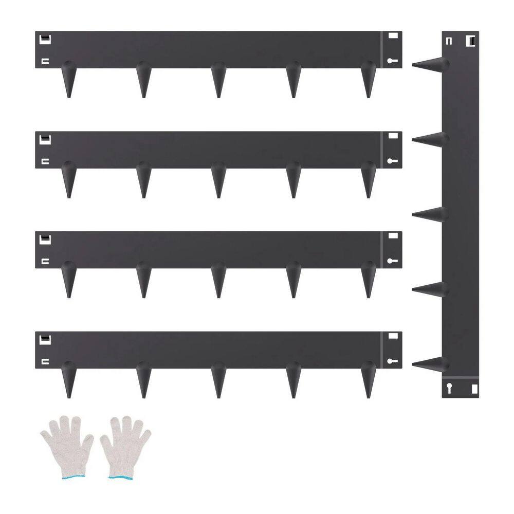 39 in. L x 4 in. H Black Galvanized Steel Landscape Edging with Spikes Garden Border Rust-Resistant (5-Pack) price history on PriceWatchPro