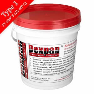 44 lb. Bucket Type 1 (77F-104F) Expansive Demolition Grout for Concrete Rock Breaking and Removal