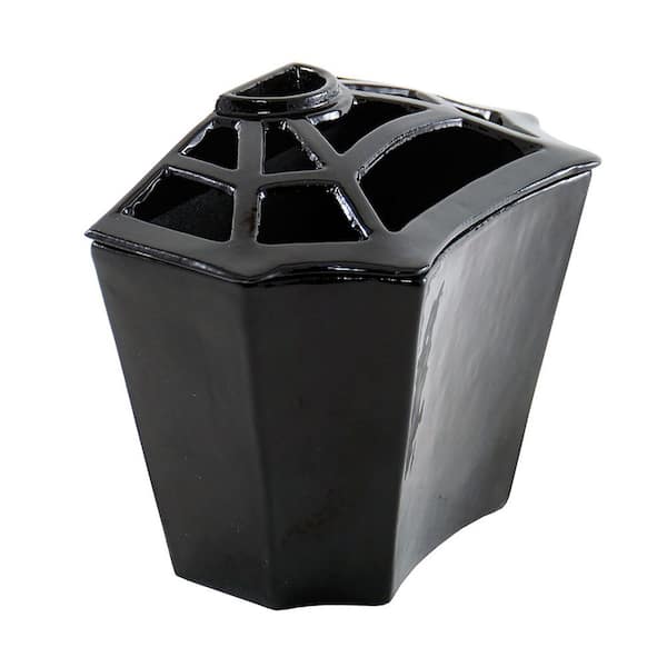 Enameled Moiety Insert Steamer, 7.25 in. Tall, Black