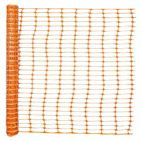 Fencer Wire 4 ft. x 100 ft. Outdoor Safety Fence, Plastic Fencing Roll for Construction Fencing Pet Fencing and Event Fencing