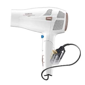 Double Ceramic 2 Speed 1875-Watt Compact Hair Dryer in White and Rose Gold