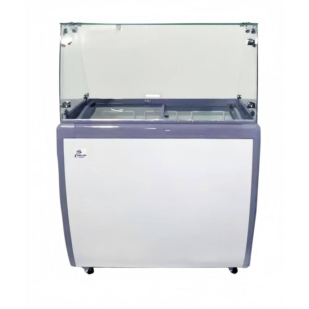 40 in. 9.5 cu. ft. Commercial Manual Defrost Ice Cream Dipping Cabinet Chest Freezer, 6 Tub Display in White price history on PriceWatchPro