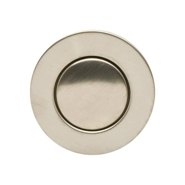 PF WaterWorks EasyPOPUP Pop-Up Drain, Easy Install/Remove Stopper, Gray ABS Body w/o Overflow, 1.6-2" Sink Hole, Brushed Nickel