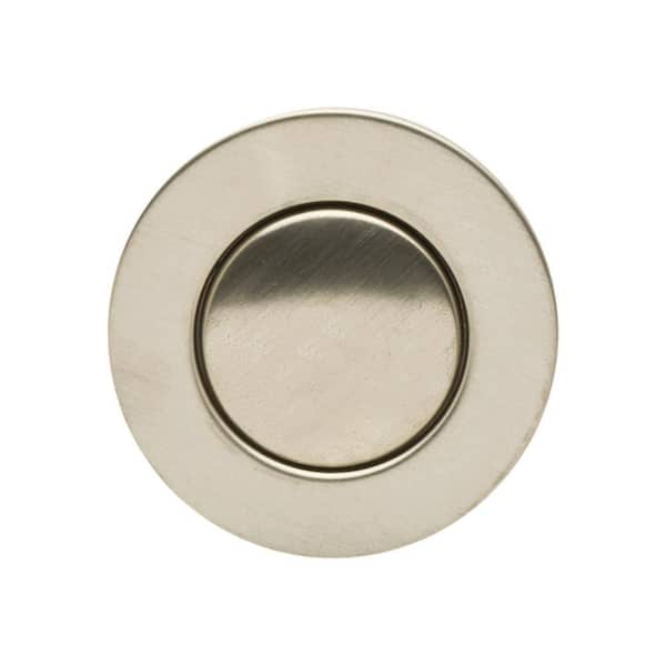 PF WaterWorks Bathroom Pop-Up Drain with Ball Rod, Gray ABS Body w/o Overflow, 1.6-2" Sink Hole, Brushed Nickel