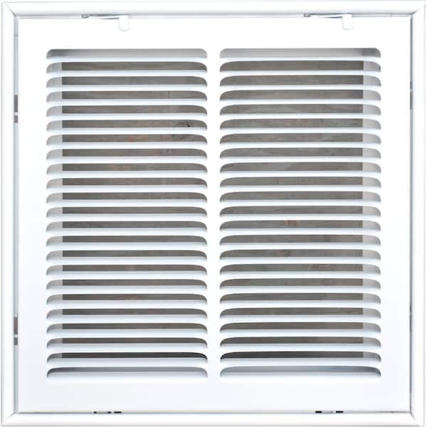 SPEEDI-GRILLE 14 in. x 14 in. Return Air Vent Filter Grille, White with Fixed Blades