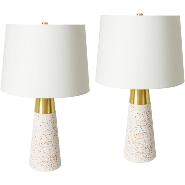 Livabliss Catania 25 in. White Indoor Table Lamp
