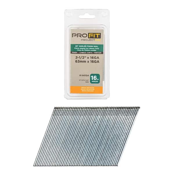 2-1/2 in. x 16GA 20 Degree Angled Electroganized Collated Finish Nails (500-Per Box)